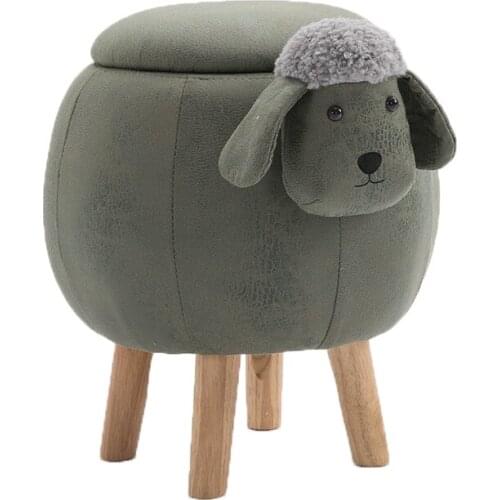 Shoe Stool Pouf Chair Store Promotion Lint Sofa Ottoman Bean Bag Kid Toy Storage Footstool Solid Wood Nordic Home Decor
