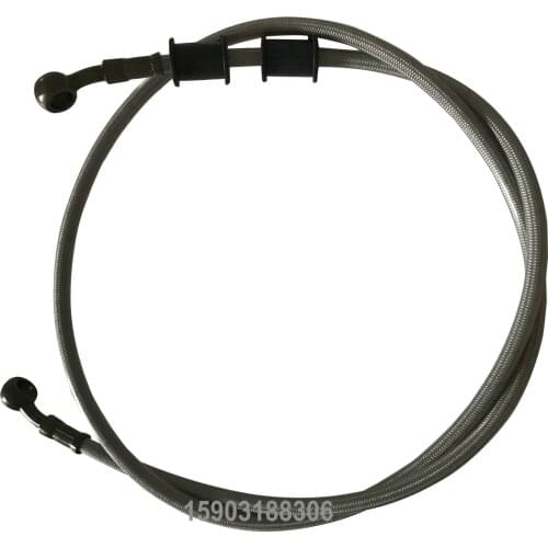 Universal-Braided-Stainless-Steel-Brake-Clutch-Oil-Hoses-Line-Pipe-Cable-With-Banjo-90cm