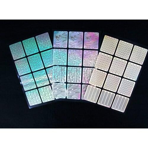 6 PCS/ LOT Vinyls Hollow Nail Stencil Sticker Reusable Manicure Stickers Stamping Template Nail Decal SK49-96