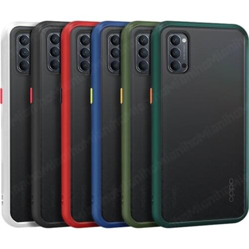 For Oppo Reno 4 Pro 5G Case Cover Shockproof Silicone TPU Bumper Matte Clear Armor Hard Phone Case on Reno4 Reno 4 SE Pro Case