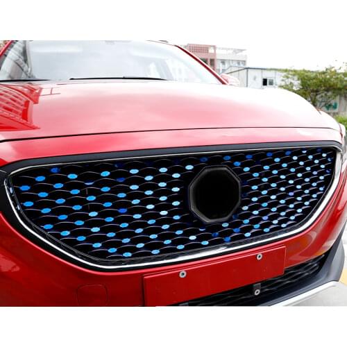 Mirror blue red for MG ZS Mini metal sticker front grille Babysbreath sticker
