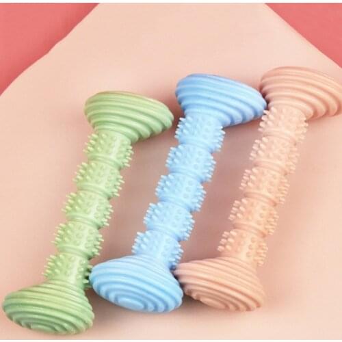 Dog Chew Toy Rubber Dumbbell Toy Pet Dog Teeth Cleaning Toy Molar Stick Toothbrush Toys for Puppy Small Dogs Pet Accessories