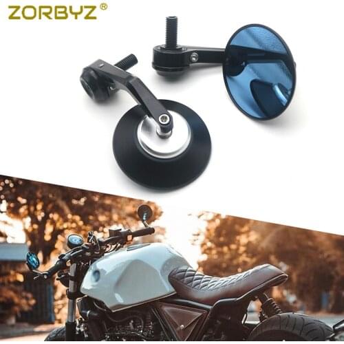 ZORBYZ CNC Round Handlebar end Side Mirror 12mm Bolt-on For BMW R nineT Scrambler Urban F800R HP4