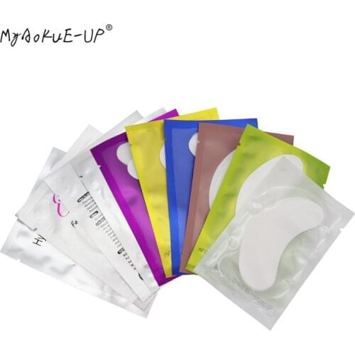 100 pairs New Paper Patches Eyelash Under Eye Pads Lash Eyelash Extension Paper Patches Eye Tips Sticker Wraps Make Up Tools