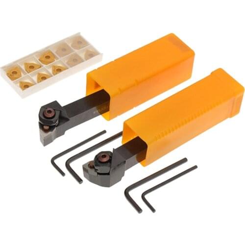 2Pack CNC Metal Lathe Turning Tools Holder Bit Set with Carbide Inserts