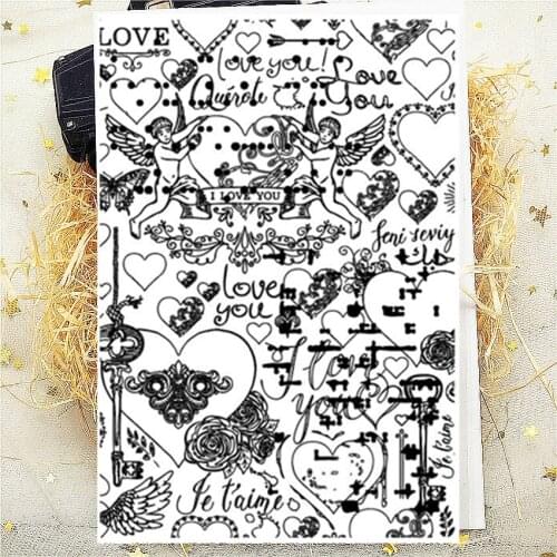 20Pcs 11*16CM Angel of Love Transparent Clear Stamp Silicone Stamp/Seal DIY Scrapbooking/Photo Album Stamp Sheets Bulk Deals