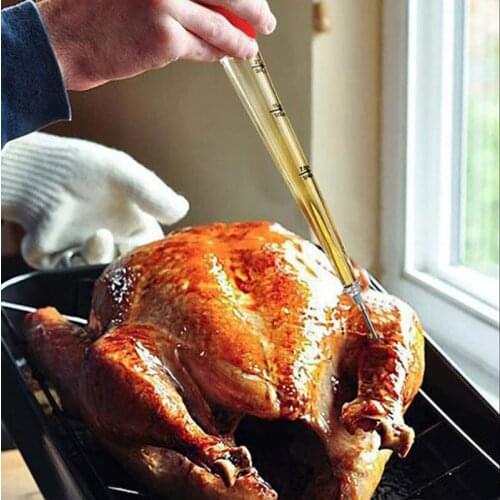 4Pcs/set Turkey Baster Oil Dropper Cooking Oil Dropper BBQ Food Tube Pump Pipe Kitchen Tools