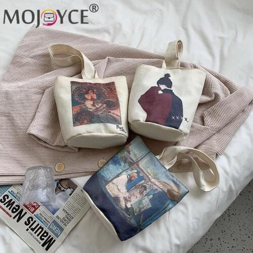 2021 Anime Fashion Canvas Bag Shopper Large Capacity Mini Tote Classic Top-Handle Shoulder HandBag Vintage for Women