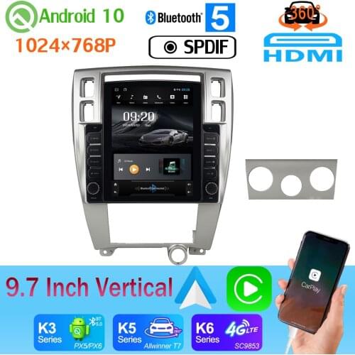Android 10.0 9.7" Vertical 1024*768 Car Radio For Hyundai Tucson 2005-2013 GPS Multimedia CarPlay Android auto DSP PX6 4G+64G