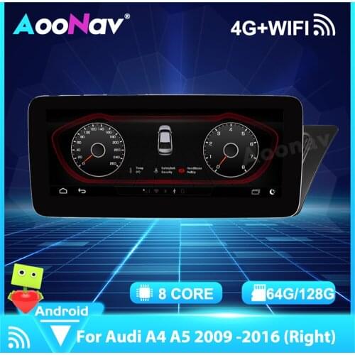 6+128G Android 10 GPS Navigation Car Multimedia Player For Audi A4 A5 2009 2010 2011 2013-2015 Car Radio Carplay Auto Stereo