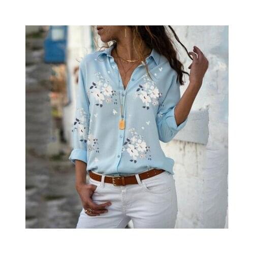 Spring and Autumn Blouses, Casual Long Sleeves, New Elegant Solid Color Office Blouses, Fashion Printing Lapel Blouses
