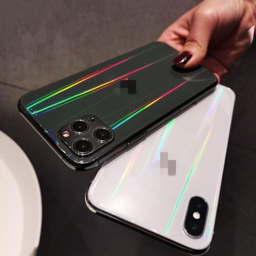 2pcs Clear Hydrogel Phone Back Films for iphone 12 pro max Soft Laser Polar Lights Protector Case Cover for iphone 12mini