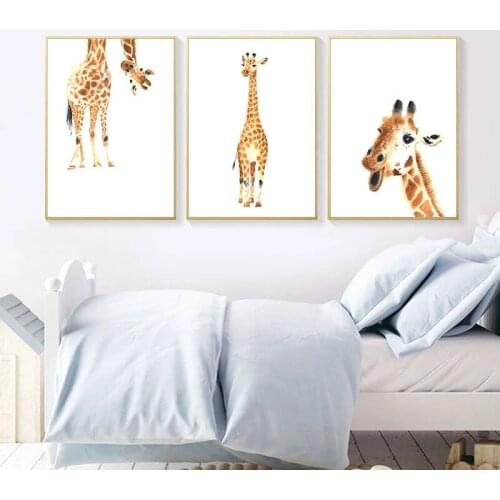 Confused Giraffe Abstract Art Canvas Painting Living Room Bedroom Cafe Internet Nordic Style Wall Art Pictures