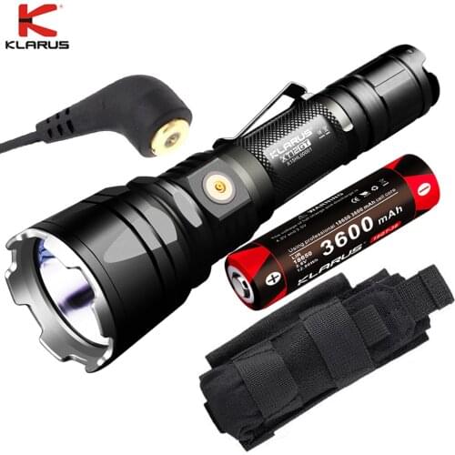 KLARUS XT12GT Magnetic Charging Flashlight CREE XHP35 HI D4 LED max 1600LM Long Rang of 603 meter Torch 18650 3600mAh li battery