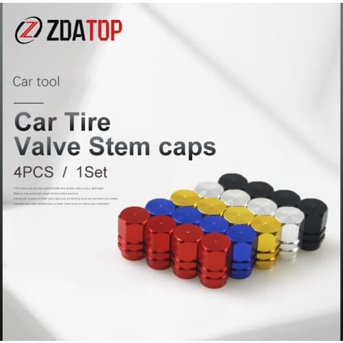 4PCS/1Set Car Tire Valve Stem caps Bolt-in Aluminum Theftproof valve caps Car Wheel Tires Valves Tyre Stem Air Caps