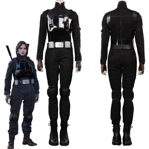 Jyn Erso Pilot Jumpsuit Romper Cosplay Costume Outfits Halloween Carnival Suit