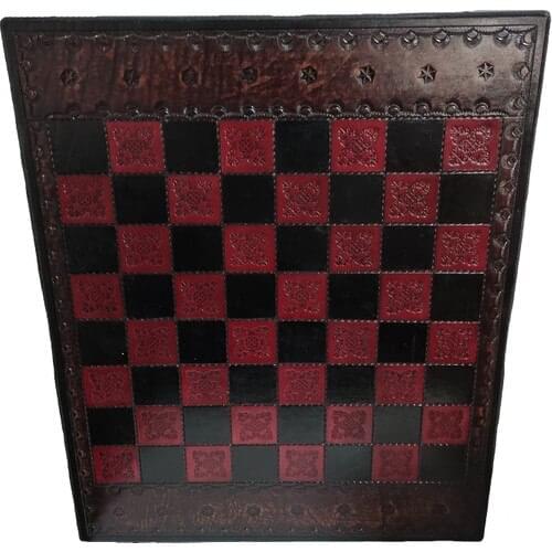 Hediyebuldun Leather Chess set Luxury leather chess set
