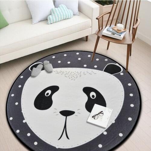 Cartoon Animal Panda Baby Mat Round Kids Rug Home Décor Toys for Children Carpet in the Nursery Activity Game Gym Soft Floor