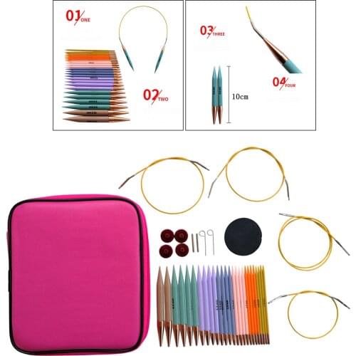 26x Knit Pro Metal Circular Interchangeable Knitting Needle Set Starter DIY