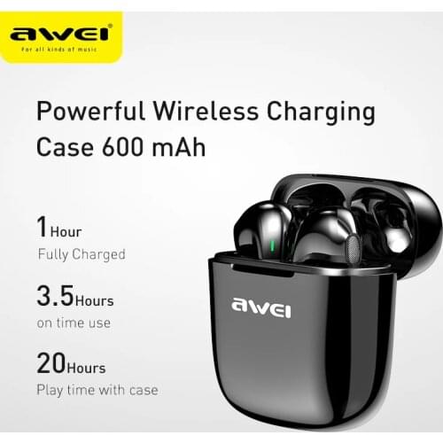 Awei T26 Tws Earbuds Noise Cancelling Wireless Earphones Touch With Microphone 6d Hifi Ipx4 Waterproof Headset For Ios Andriod