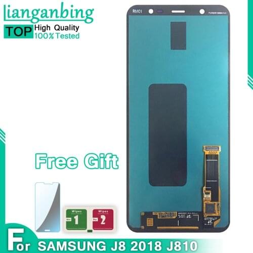Original LCD For Samsung Galaxy J8 2018 J810 LCD Display Touch Screen Adjust Brightness Pancel SM-J810 Replacement parts