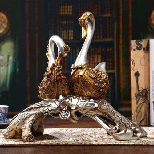 RESIN CRAFTS EUROPEAN SWAN WINE CABINET DECORATION DECORATION LUXURY FASHION PRACTICAL HOME CREATIVE