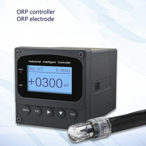 Industrial online ORP meter, ORP controller, sewage oxidation-reduction potential meter, ORP detector. ORP electrode