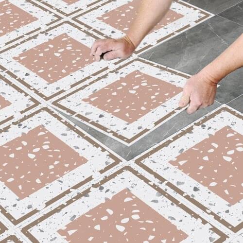 Self-adhesive PVC European-style Creative Floor Renovation Stickers Waterproof Non-slip Floor Stickers Bedroom Wallpaper Decals