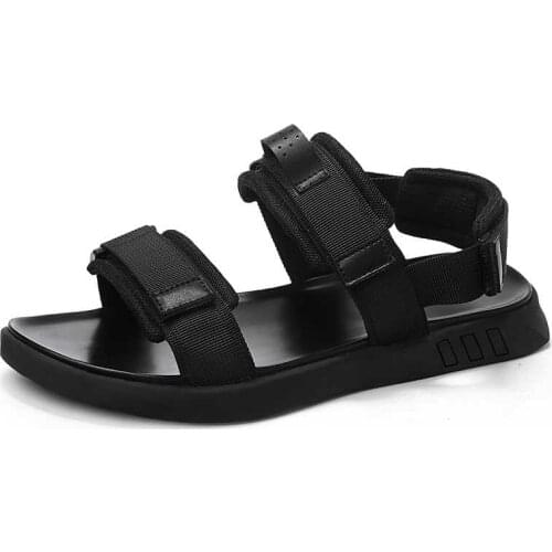 2021 Fashion Sandals Men Luxury Brand Summer PU Bottom Flat Sandals Male Comfortable Handmade Beach Sandalias Zapatos Hombre