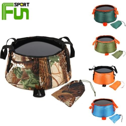 STARFUN 8.5L Camping Outdoor Folding Bucket Travel Water Basin Fishing Portable Carrier Bags Hiking Waterproof Food Storage 2021