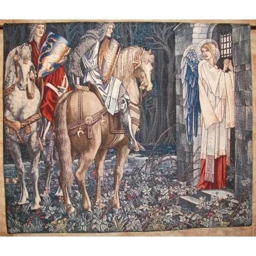 Medieval classic Jacquard tapestry holy cup series knight Return