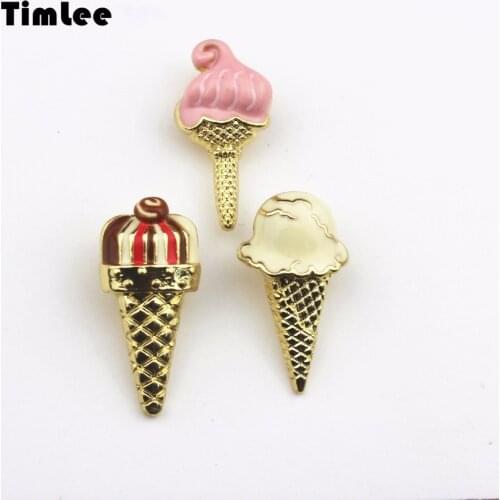 Timlee X255 Cartoon Small And Pure And Fresh Cute Ice Cream Brooch Pins,Fashion Jewelry Wholesale