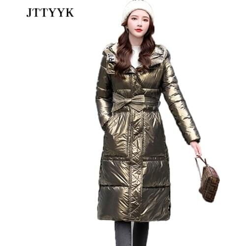 Thicken Warm Winter Jacket Women Down Jackets Coats Casual Feather Snow Coat Winter Clothes Female Long Parkas Jacket With belt