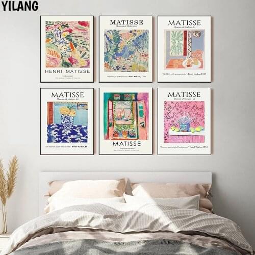 Vintage Henri Matisse Retro Posters And Prints Abstract Landscape Wall Art Canvas Painting Pictures For Living Room Home Decor