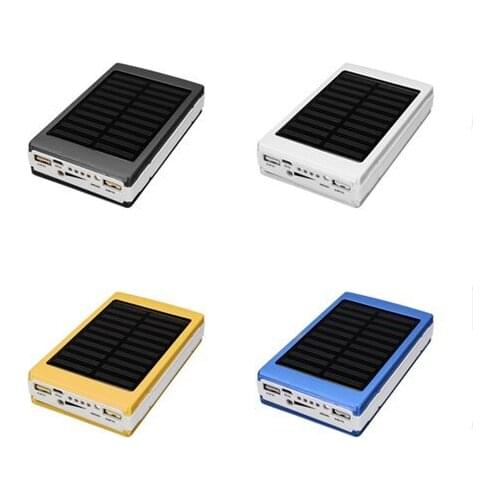 Mobile power 5x18650 External Battery Charger DIY Box Case J2 DIY sets of materials Solar LED Portable Dual USB Power Bank