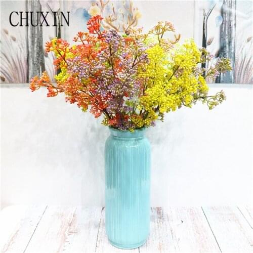 High quality colorde Milan fruit simulation flower spray plastic green plants wedding party home soft wedding hall accessorie