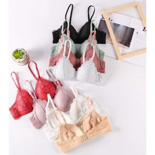 Wireless Lace Bra for Women Lingerie Lace Sexy Bralette Underwear Push Up Bra Plus Size Backless Bras