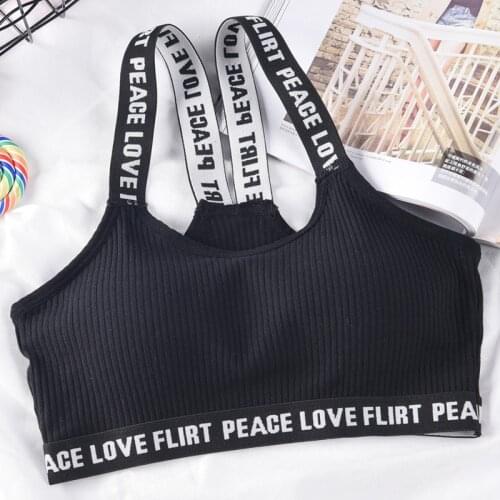 Letter Sports Bra Top Push Up Fitness Running Yoga Bra Underwear Cotton Sport Tops for Women Gym Wear Solid Women Sportswear