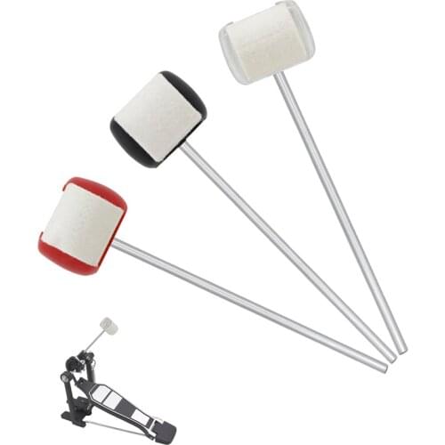 1Pc Professional Drum Beater Felt Hammers Bass Kick Drum Hammer Beater Felt Pedal Beats Instruments Accessories