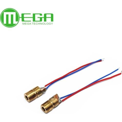 10pcs/lot mini 650nm 6mm 3V 5mW Laser Dot Diode Module Head WL Red