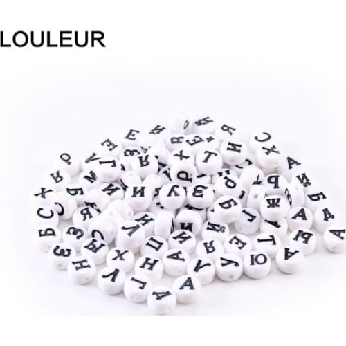 100pcs/lot 6mm 7mm Plastic Loose Spacer Bead Letter Beads Square/Round Alphabet Beads Handmade Necklace For DIY Jewelry Making