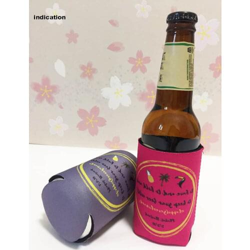 100pcs/lot Custom Logo Neoprene Can Cooler Wedding Stubby Holders Beer Covers For Cans Insulated Bolsa Termica Cerveja