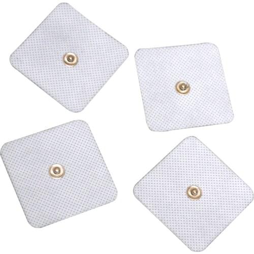 20pcs/lot Electrode Pads Tens Electrodes for Digital Therapy Machine body Massager 5x5cm Nerve Stimulator Fit 3.5mm plug