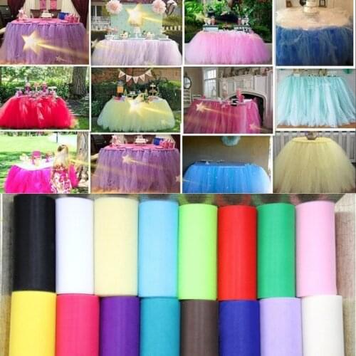 25Yard Wedding Room Tulle Roll Fabric Spool Tutu Party Birthday Gift Wrap Wedding Decoration Party Favors Event Party Supplies
