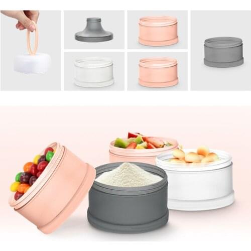 4 Layer 18.5cm Detachable Baby Food Storage Box 480ml Essential Cereal Milk Powder Boxes Portable Toddle Kids Milk Container