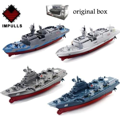 Impulls Remote Control Aircraft Carrier 2.4GHZ RC Boat Military Mini Electric Aircraft Boat Gift for Children Water Toys FSWB