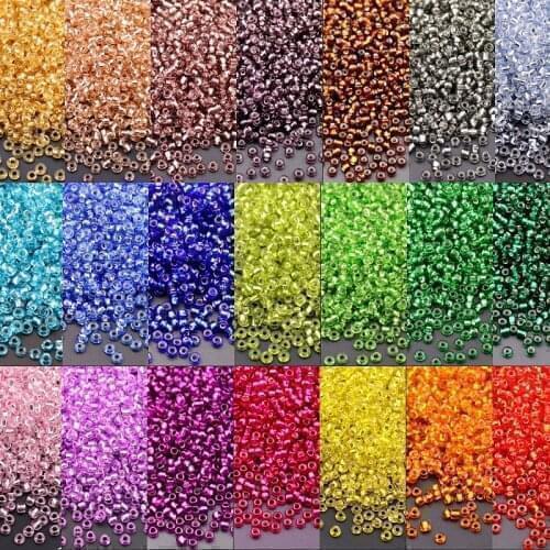 Multi Size 15/0 12/0 8/0 6/0 Czech Glass Seedbead 35 Colors Spacer Glass Rice Beads For Jewelry Pearl Earring DIY Material 10g