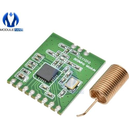 CC1101 Wireless Module Long Distance Transmission Antenna 868MHZ M115 For FSK GFSK ASK OOK MSK 64-byte SPI Interface Low Power