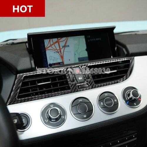 Carbon Fiber Centre Console Air Vent Outlet Trim Cover For BMW Z4 E89 2009-2015 Car accesories interior Car Trim