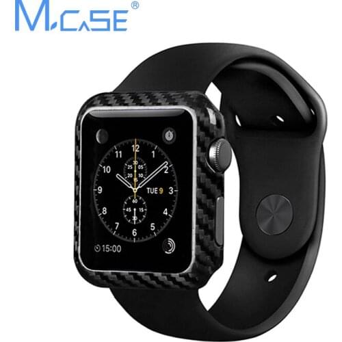 Mcase New Arrival for Apple Watch Case Carbon Fiber Cover 42mm38mm Luxury Ultra Thin Genuine Carbon Fibre Cover for iWatch Case